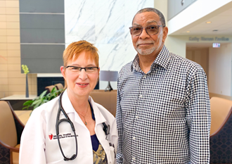 Glynn Crawford was saved three days after being prescribed a Zoll LifeVest wearable defibrillator by his cardiologist Barbara Williams, M.D.