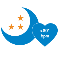 Night time heart rate icon
